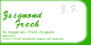 zsigmond frech business card